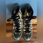Sequined, floral high tops, women’s size 11 Black Photo 2