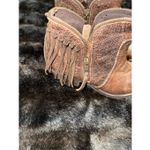 Circle G  Corral Boots Womens 8 Brown Leather Western Distressed Fringe Bootie Photo 4
