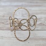 Vintage Bracelet Chunky Gold Tone Circles Photo 1