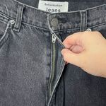 Reformation The Star Straight Leg Ankle Jeans in Seine Washed Black Gray Size 26 Photo 6