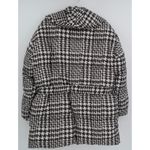 Badgley Mischka  Houndstooth Puffer Coat Jacket Women's M/M Black White Belted Photo 1
