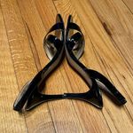 G.I.L.I. Got it Love it Loren Leather Slingback Sandals crisscross straps Glossy Shiny Party Prom Club Date Black Size 8.5 Photo 2