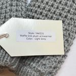 Buji Baja by Hat Attack Waffle Knit Plush Arm Warmer Grey New Photo 2