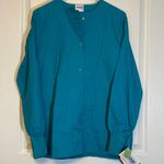 Classic Uniforms Teal Scrub Coat/Jacket Hospital Nurse Doctor Medical Size Small Photo 1
