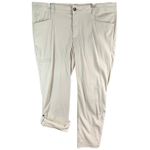 Eddie Bauer  Travex Pants Womens 16 Beige Roll Up Stretch Nylon Hiking Gorpcore Photo 1