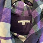Studio One Purple Plaid Cowl Neck Dress Photo 2