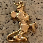 Disney Mickey Mouse  Gold Sterling Silver 925 Necklace Charm Vintage 90s Photo 0