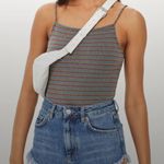 Topshop -`♡´- Free! NWT  Metallic Rainbow Stripe Bodysuit Photo 6