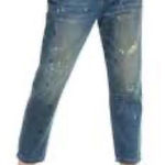 Wildfox Paint Splatter Distressed Baggy Crop Jeans in Da Vinci wash, NWT Photo 0