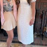 Elegant White Eyelet Dress Photo 3