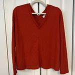 Long Sleeve Waffle Top (S) Orange Photo 0