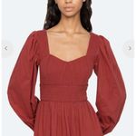 Sea New York renata fit and flare long sleeve midi dress Red Size 16 Photo 3