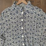 Dress to Kill Vintage Geometric Print Gauze Swing Tunic Top Cream and Blue OS Size M Photo 1