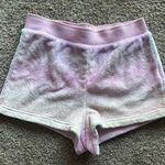 Victoria's Secret PINK Rainbow Teddy Fleece High Waisted Shorts Photo 3