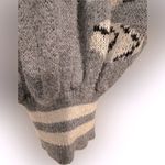 Max Studio  grey  knit Cotton Rayon blend  floral motif sweater dress L Photo 10