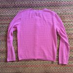 Pendleton NWOT MERINO WOOL PINK CABLE KNIT  BUTTON UP CARDIGAN Photo 4