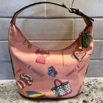 Dooney & Bourke Y2K Miami Beach Pink Background Hobo Bag with Rainbow Zipper Photo 0
