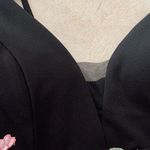 B. Smart juniors 11 black floral embroidery mini dress babydoll prom dance hoco c Photo 4