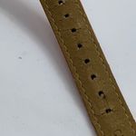 Kristine 38mm ladies silver tone Quartz watch, brown leather band w/battery Photo 7