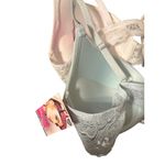 Paris Hilton Push Up Bras Set Of 2 White Iridescent Skywriting Blue Size 36B NWT Photo 5