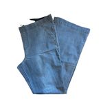 Chicos Platinum Denim Flare Leg Pull On Jeans Gray Womens Size 1.5R(10) Photo 1