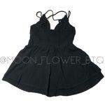 White Birch Black Strappy Appliqué Babydoll Tank Photo 7