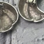 Silver Toned Abstract Art Clip On Earrings Photo 3