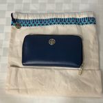 Tory Burch  Navy Leather Wallet with Dusty Photo 0