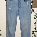 Calvin Klein Jeans High Rise Straight Slightly Ripped Distressed Jeans Blue Size 27 Photo 0
