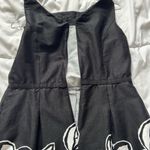 Danny & Nicole Black White Aqua Sundress Womens 8 Floral Zip Y2K Retro Pockets Photo 9