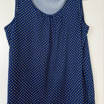 Choices Blue and White Geometric Sleeveless Top Size L Photo 0