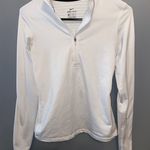 Nike White Dri-fit Quarter Zip Photo 0