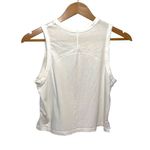 Lululemon  Womens Round Neck Cotton Athletic Active Cropped Tank Top White Size 4 Photo 1