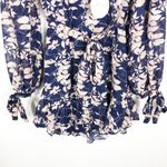 Petal and Pup NWT  Navy Floral Mini Dress Size Small Long Sleeve Aline Ruffle Photo 8