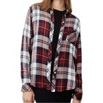 Rails  Women’s Size S Merlot Navy Gold Plaid Hunter Flannel Button Down Shirt Photo 1