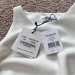 Misha Ida Midi Ruched Dress White Size 8 Photo 4