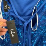 Lulus Glamorous Intrigue Royal Blue Sequin Strapless Mini Dress Size M Size M Photo 7