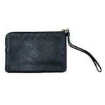 Coach  Black Glitter Leather Wristlet Pouch Wallet Clutch Gold Hardware Photo 2