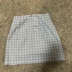 Brandy Melville Light Blue Checkered Pencil Skirt Photo 1