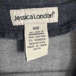 Jessica London  Women's Sz 18W Blue Denim One Button Blazer With Ruffles Photo 3