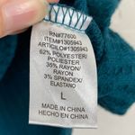 Chaser  Teal Thermal Button Sleeve Pullover Sweater Photo 5