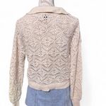 Freshman 1996 Knit Pullover Boho CottageCore Layering Lightweight Size Small Tan Photo 2