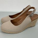 Vionic  Coralina Oat Canvas Espadrille Wedge Shoes Size 8.5 Photo 3
