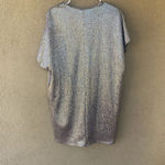 By Together beautiful silver sparkle tunic mini dress w/ pockets great little formal dress Photo 4