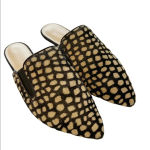Jenni Kayne NWT  Pony Hair Mules in Black Honey Giraffe size‎ 7 Photo 6