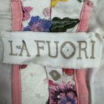 La Fuori‎ Elenore Garden Floral Flare Pants Sz S Embroidered 100% Silk Anthro Photo 5