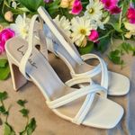 Lulus NEW  Strappy White Sandal 4 Inch Heels Wedding Guest Bride Event 9 Photo 0