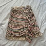 Lovers + Friends Lisa multi color nude metallic fringe ruffle mini skirt XXS Photo 7