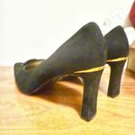 St. John Italy Black and Gold pumps 9 1/2 Photo 1