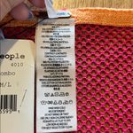 Free People NWT  Sunset Fringe Knit Poncho Blue Combo Sz M/L Photo 5